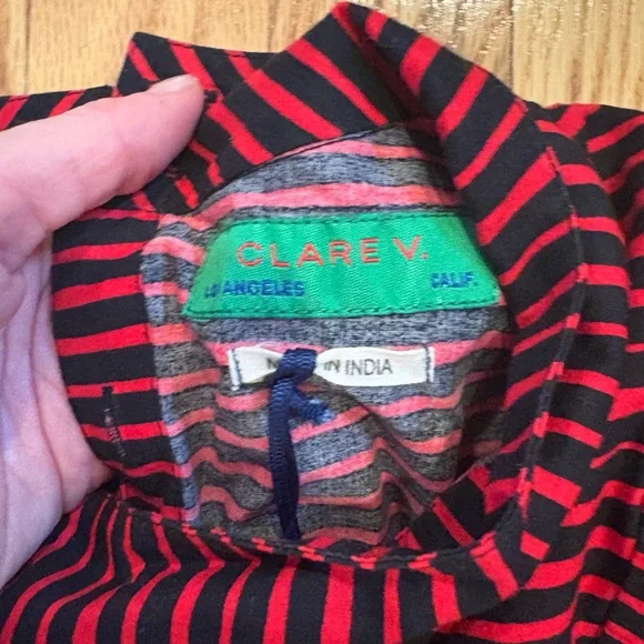 Clare V Red and Black Striped Top - Picture 2 of 2